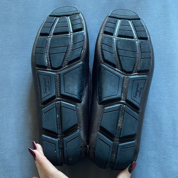 Men’s Brown Ferragamo Loafer Slip On Sz 10.5 - Picture 4 of 10